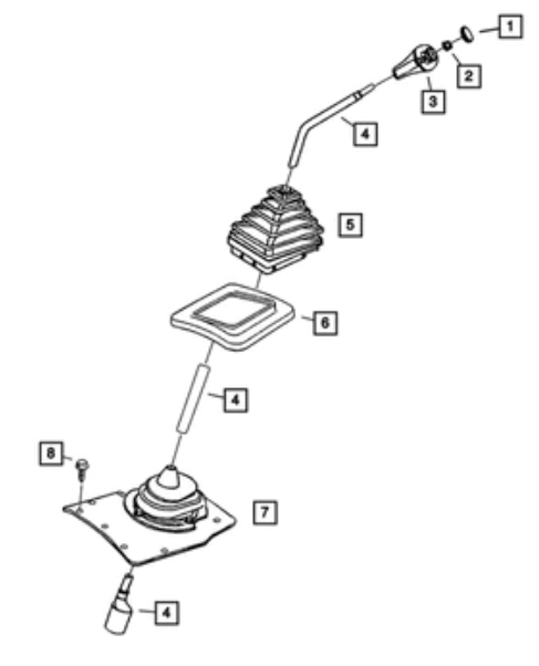 Gear Shift Lever Boot - Mopar (52078558)