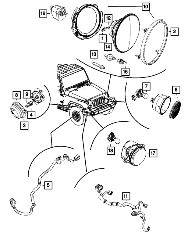 Park And Turn Signal Lamp, Left - Mopar (55077885AD)