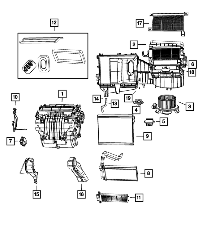 A/C And Heater Unit Filter - Mopar (5058693AA)