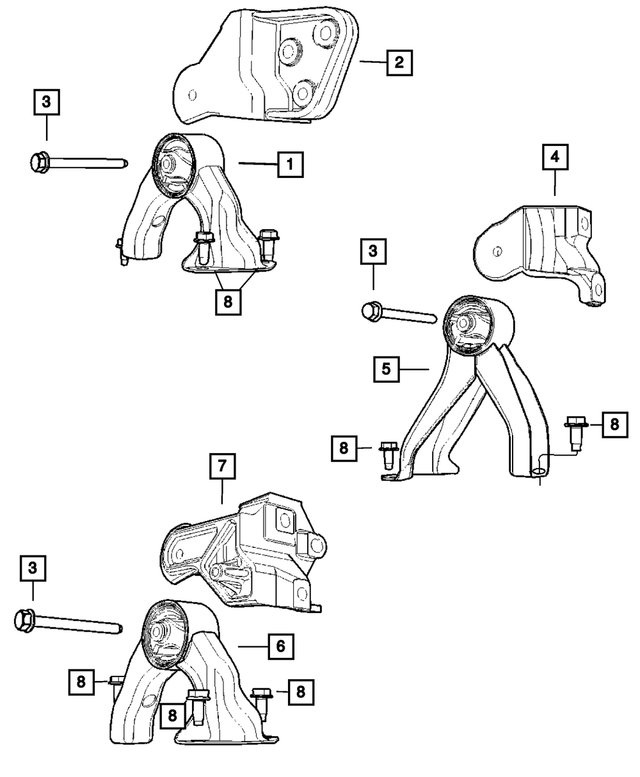 Insulator, Rear - Mopar (5105495AI)