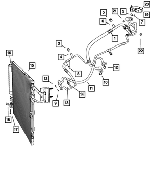 Air Conditioning Condenser - Mopar (68143891AA)