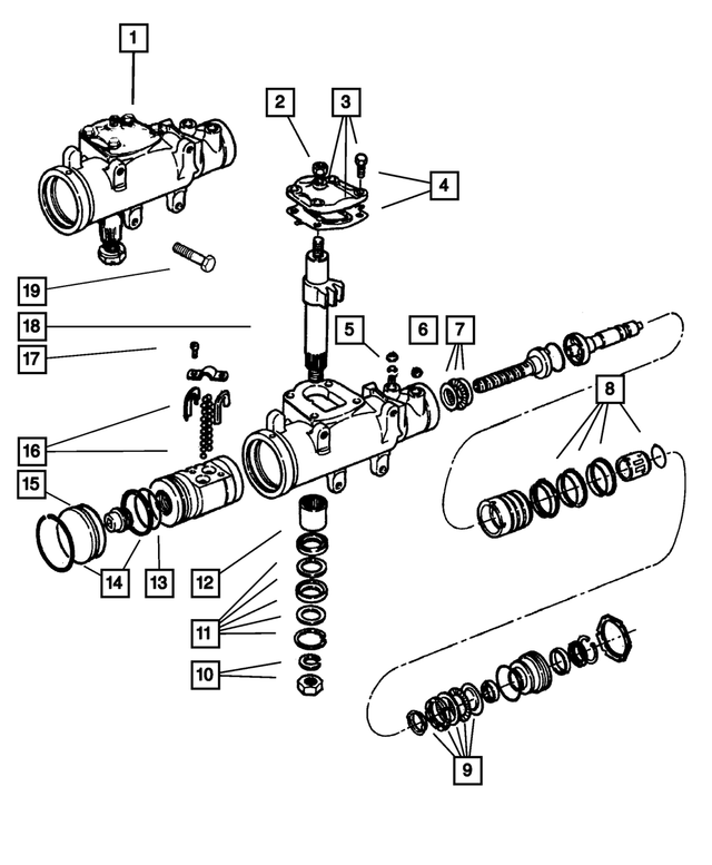 Steering Gear Adjuster Plug Seal Kit - Mopar (4886349AA)