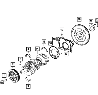 Crankshaft Lower Bearing - Mopar (5184088AH)