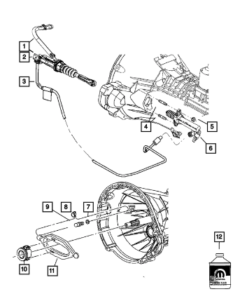 Clutch Slave Cylinder - Mopar (52060133AD)