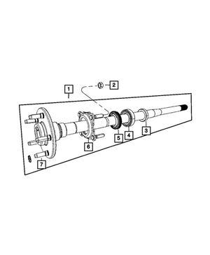 Axle Rear Shaft, Left - Mopar (68003557AA)