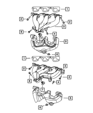 Exhaust Manifold Gasket - Mopar (4892409AA)