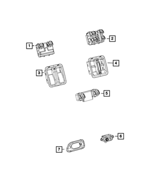 Window And Door Lock Switch - Mopar (68156217AC)