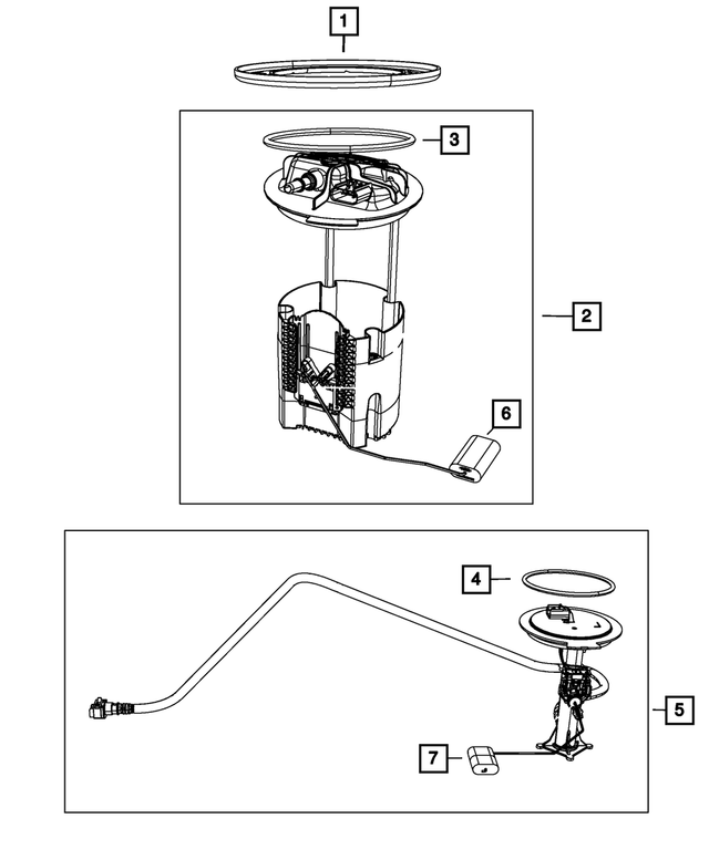 Fuel Pump/Level Unit Module Kit, Primary - Mopar (68154305AB)