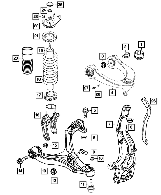 Front Knuckle, Right - Mopar (68022628AD)