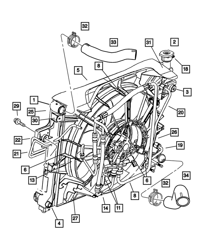 Radiator Inlet Hose - Mopar (55116792AA)