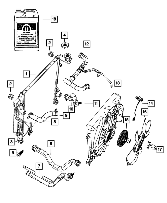 Fan Drive - Mopar (68088545AA)