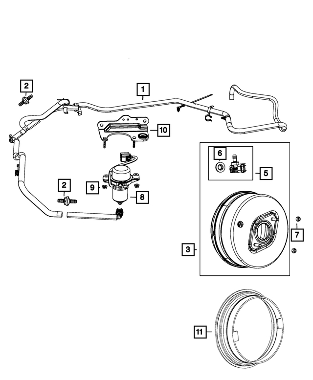 Power Brake Booster - Mopar (4560182AF)