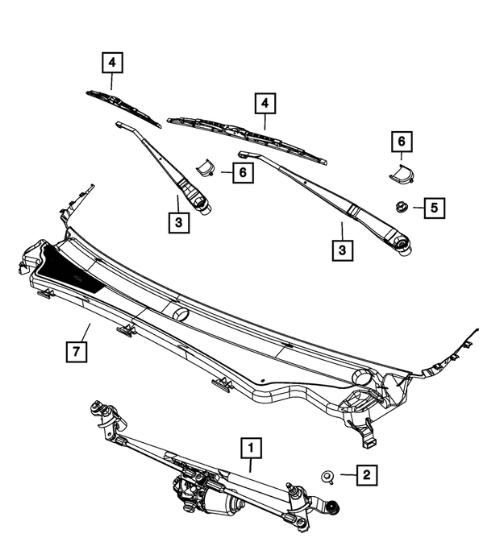 Front Wiper Blade, Left - Mopar (68079859AA)