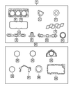 Engine Upper Gasket Package - Mopar (68003769AC)