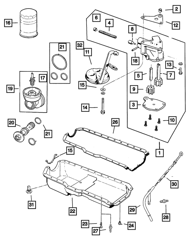 Engine Oil Filter Adapter Seal - Mopar (4720363)