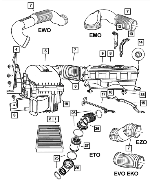 Air Filter - Mopar (68441763AA)