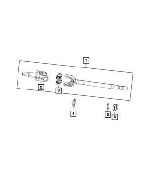 Axle Shaft, Right - Mopar (68145208AB)