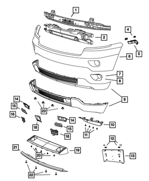 Bumper Bracket, Left - Mopar (55079229AD)