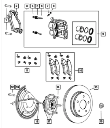 Brake Pads - Mopar (68334862AB)