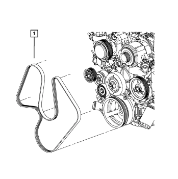 Serpentine Belt - Mopar (5184646AC)