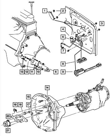 Clutch Actuator Hydraulic Control - Mopar (52107652AH)