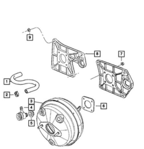 Power Brake Booster - Mopar (68003619AD)