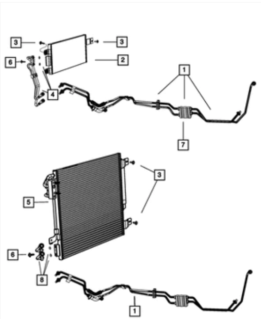 Oil Cooler Pressure And Return Line - Mopar (68143893AA)