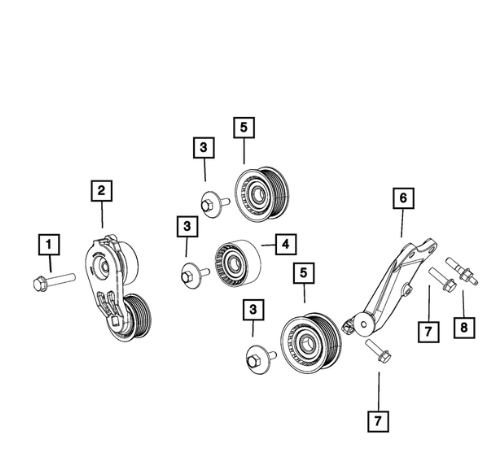 Idler Pulley - Mopar (5281301AA)