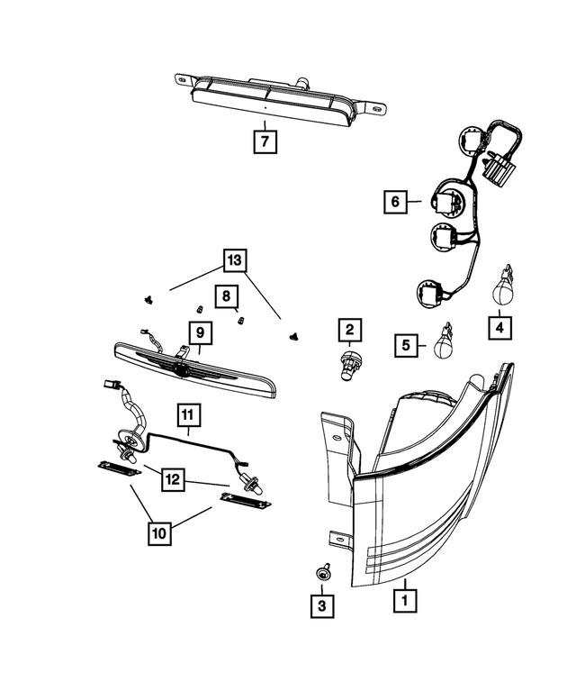 Bulb, Side Marker, License Lamp - Mopar (L0000168)