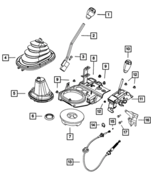 Gearshift Knob - Mopar (52060485AI)