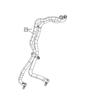 Heater Supply And Return Hose - Mopar (55056590AD)