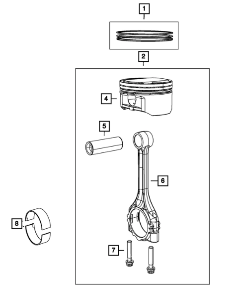 Piston Pin And Rod - Mopar (5184347AH)