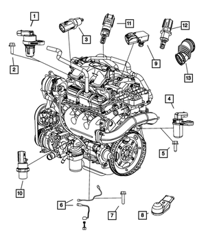 Crankshaft Position Sensor - Mopar (5029811AD)