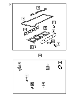 Exhaust Manifold Gasket - Mopar (1555A185)