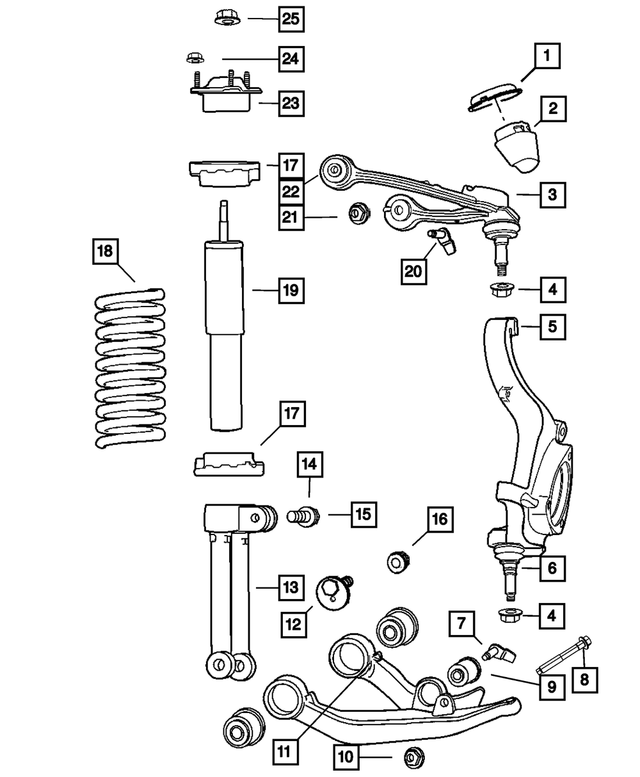 Lower Control Arm, Right - Mopar (52109986AH)