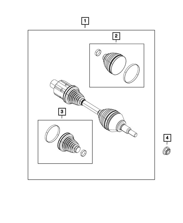 Half Shaft Boot Kit - Mopar (68090632AA)