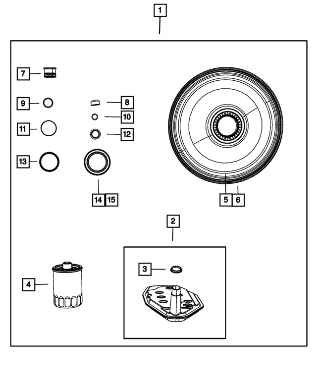 Transmission Oil Sump Filter Package - Mopar (5015267AD)