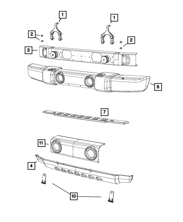 Front Bumper Beam - Mopar (68003322AB)