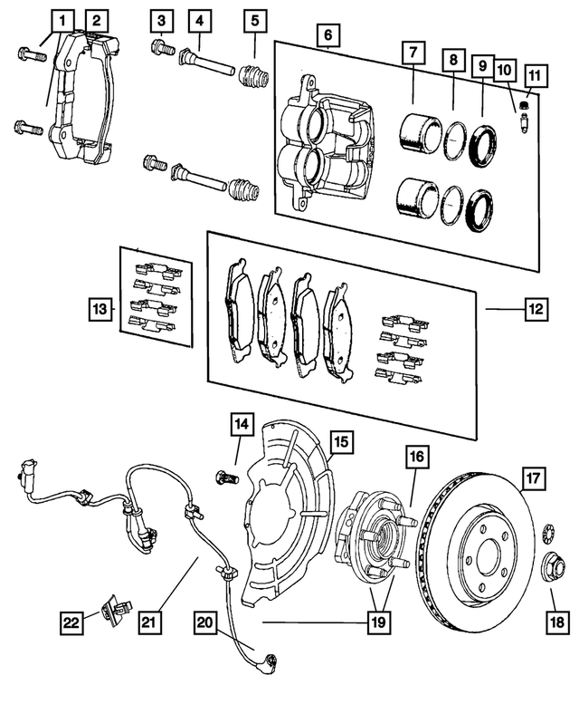 Pad Kit-Front Disc Brake - Mopar (2AMV3868AB)