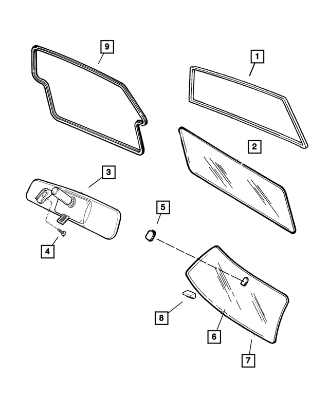 Windshield Molding - Mopar (55235391AB)