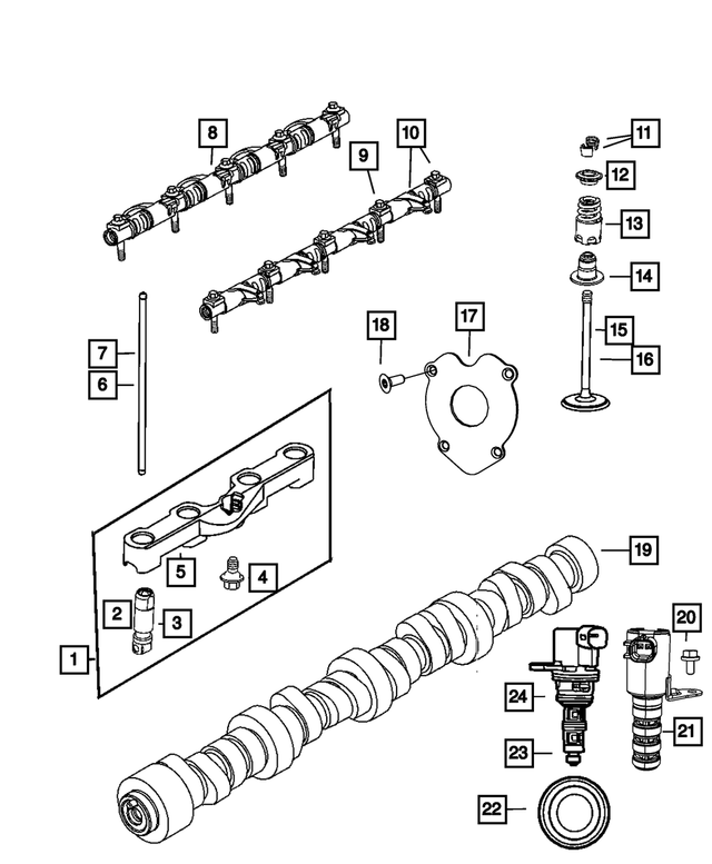 Exhaust Valve, Left Cylinder Head - Mopar (5038332AB)