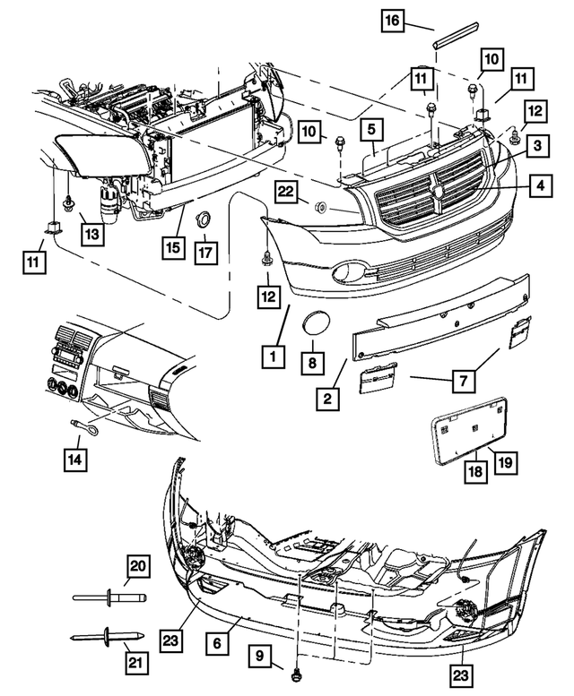 License Plate Bracket - Mopar (55155764AB)