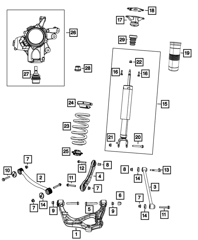 Rear Coil Spring, Left Rear - Mopar (68029668AD)