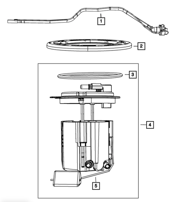 Fuel Pump/Level Unit Module Kit - Mopar (68003339AE)