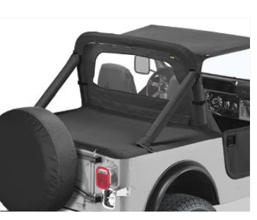 Bestop 90002-15 Duster Deck Covers for 87-91 Jeep Wrangler YJ with Factory Soft Top and 1/2 Steel Doors