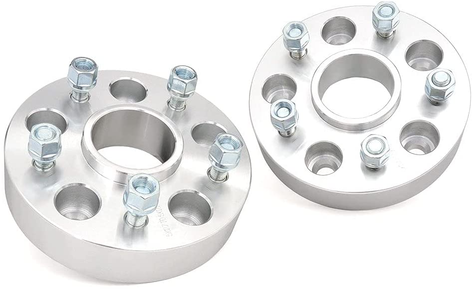 ROUGH COUNTRY 2&quot; WHEEL SPACERS | (FITS) 2018-2020 JEEP WRANGLER JL | GLADIATOR JT | ALUMINUM | 5X5 | PAIR | 10085, SILVER