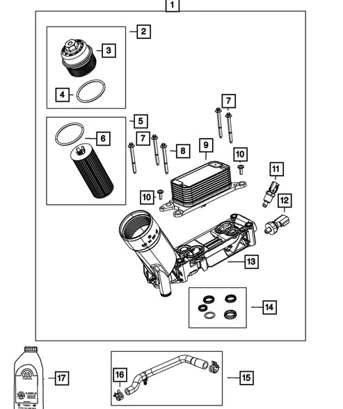 5W20 ENGINE OIL, EXPORT - MOPAR (68218890UB)