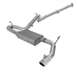 aFe Power 49-08044-1P Scorpion 2.5&quot; Aluminized Cat-Back Exhaust w/ Polished SS Tip for Jeep Wrangler JK Unlimited 4 Door