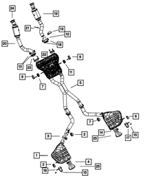 Exhaust Pipe And Converter, Right - Mopar (5181682AG)