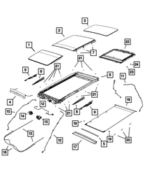 Sunshade Guide Clip - Mopar (68188685AA)